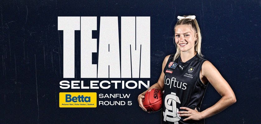 BETTA Team Selection: SANFLW Round 5 v Glenelg